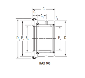 80 mm x 170 mm x 58 mm Calculation factor (e) Timken RAX 440 Complex Bearings